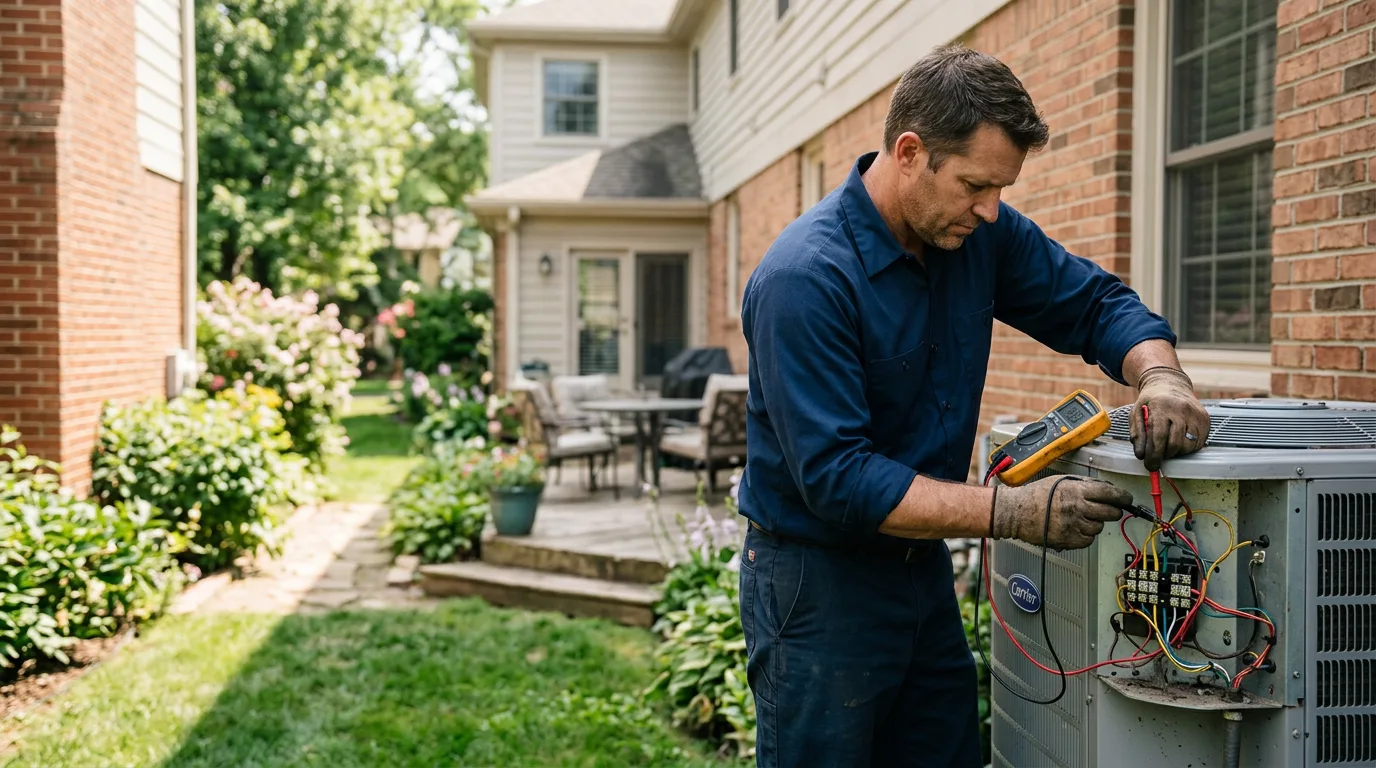 HVAC technician working near Nashport, OH